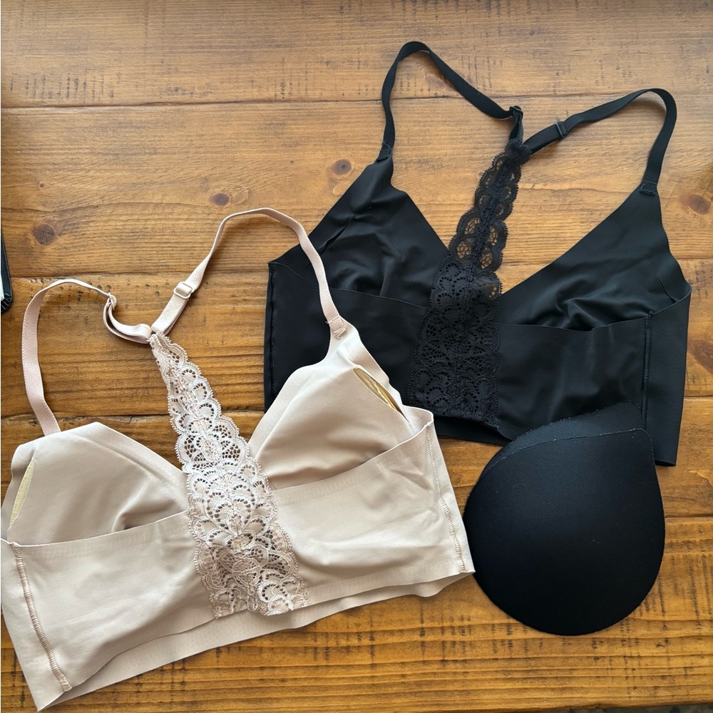 2 True & Co racerback lace bras